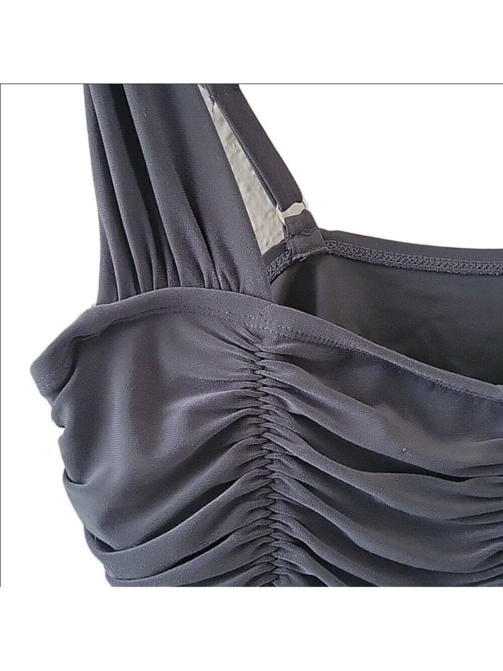 Great coverage grey one piece bathing suit 14 - Picture 4 of 8